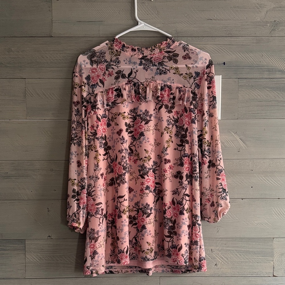 Massini Blush Floral Blouse